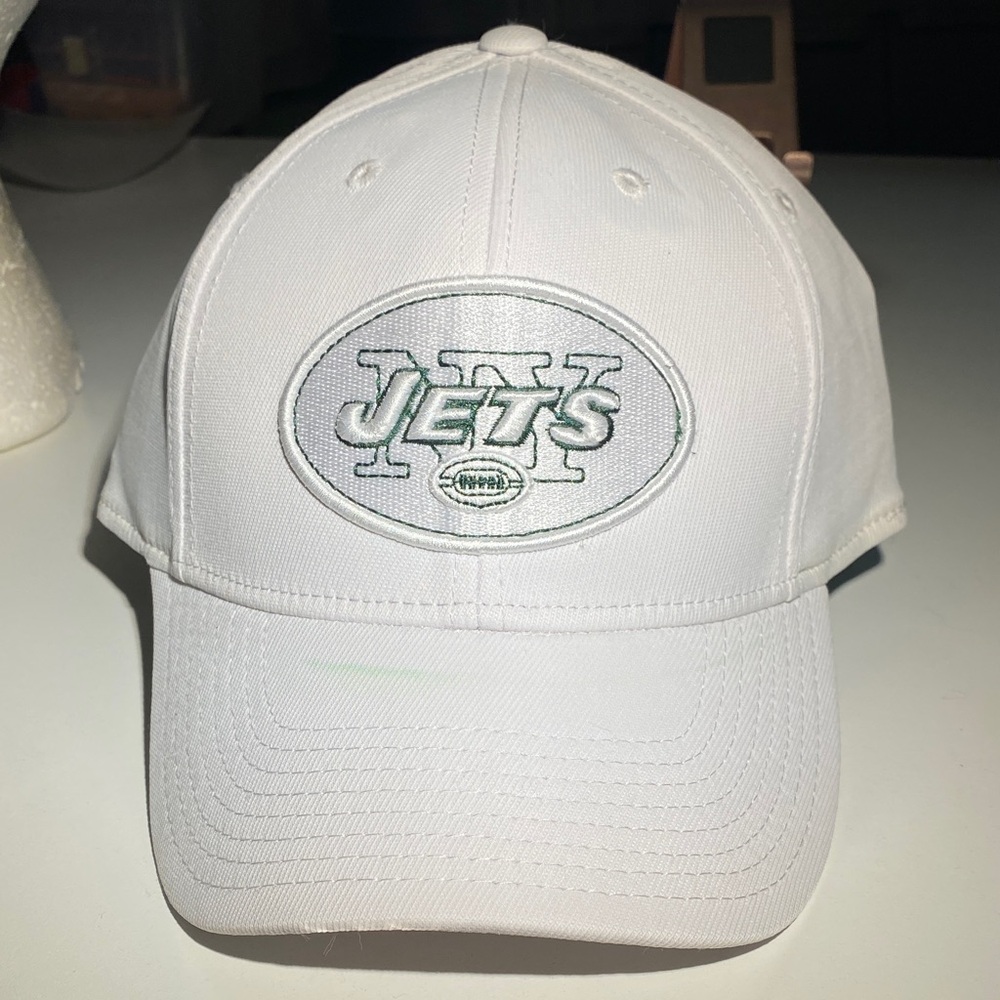 New York Jets NFL Reebok Men’s Chain Gang White Flex Hat Cap